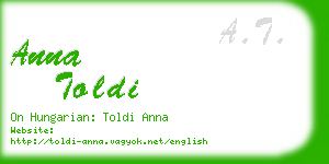 anna toldi business card